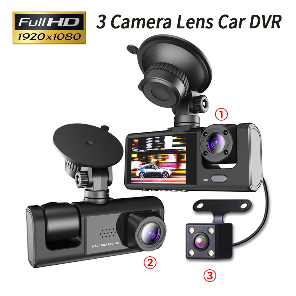 Panoramic Dash Cam 360 - 2.0Inch Car DVR Dash Cam HD