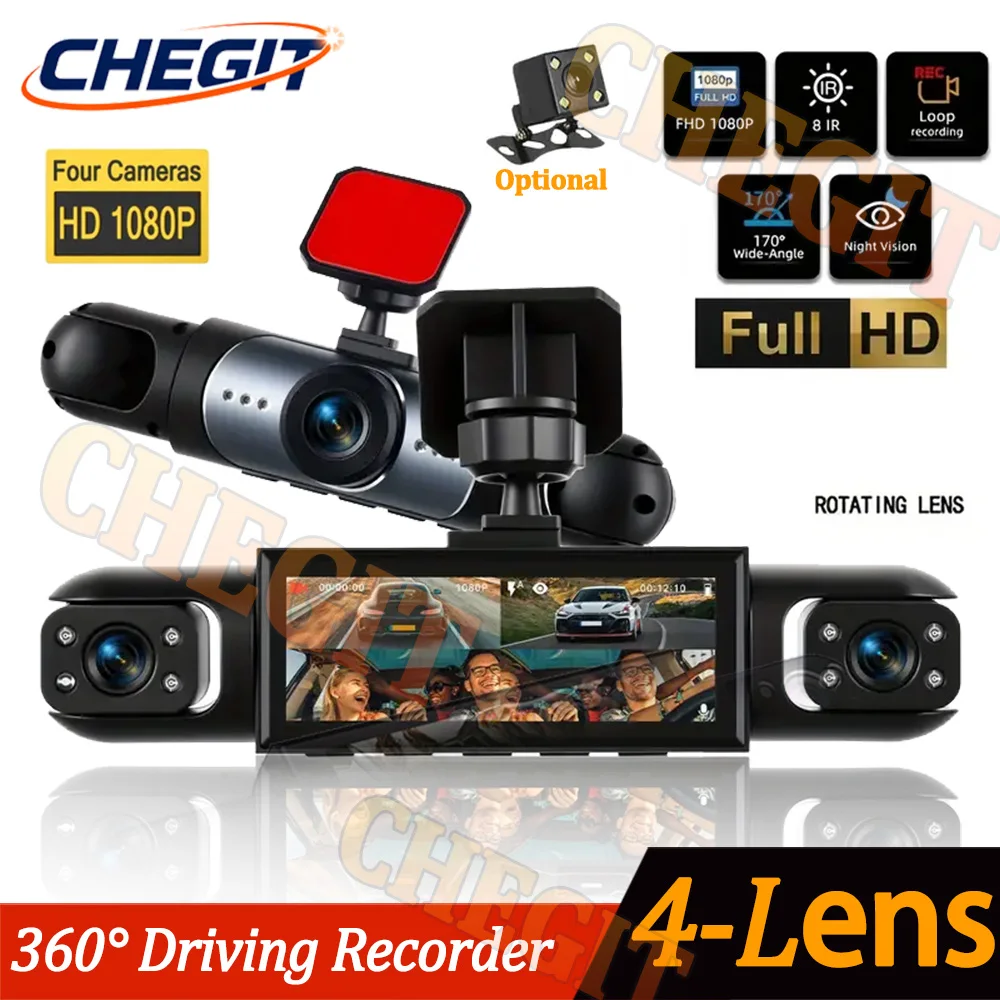 Panoramic Dash Cam 360 - NEW 360° Car Camera 1080P Dash