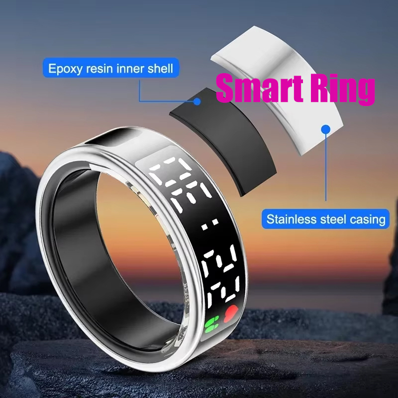 Smart Ring Health - Fitness Sleep Smart Ring LED Display