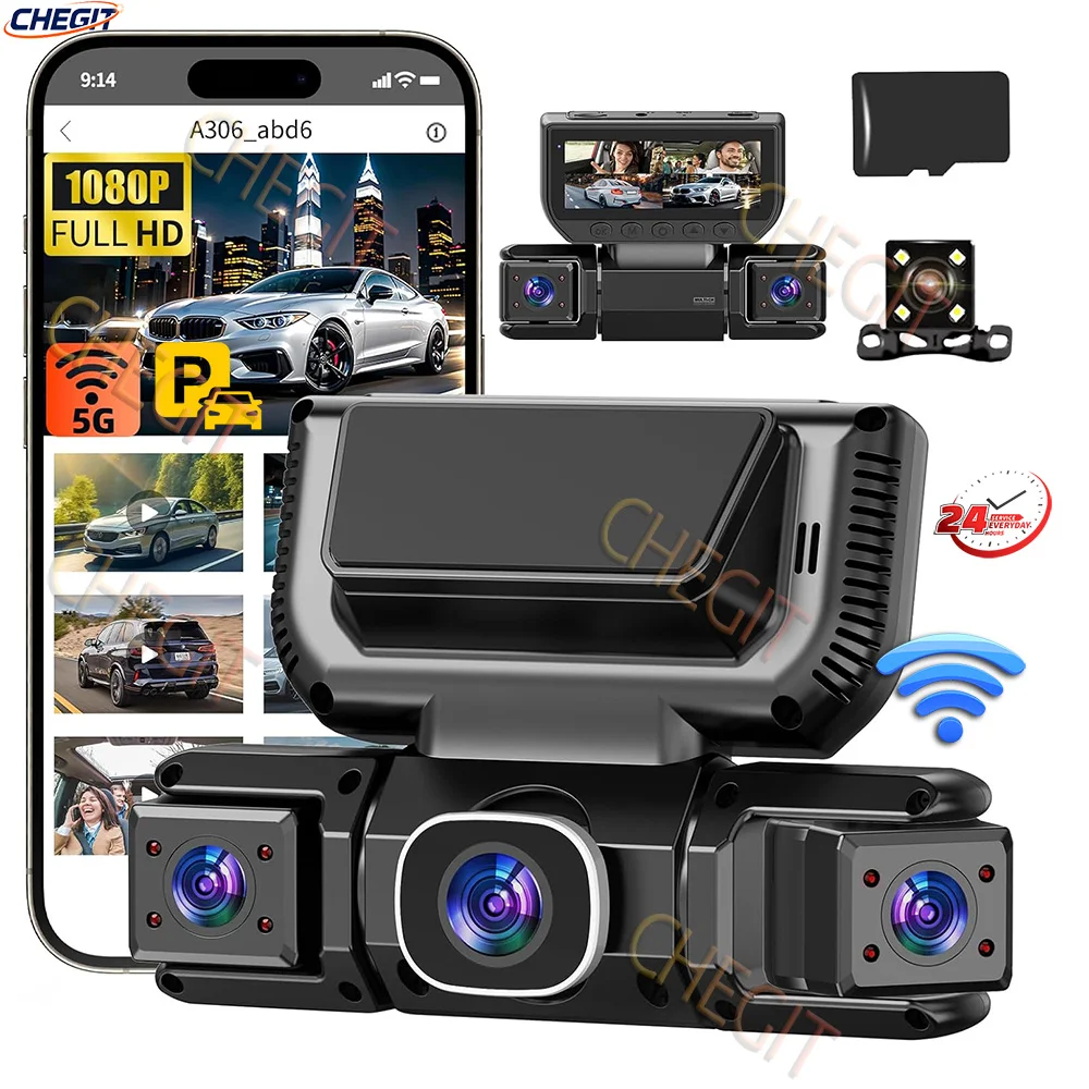 Panoramic Dash Cam 360 - 360 Degrees 4 Camera Front Left