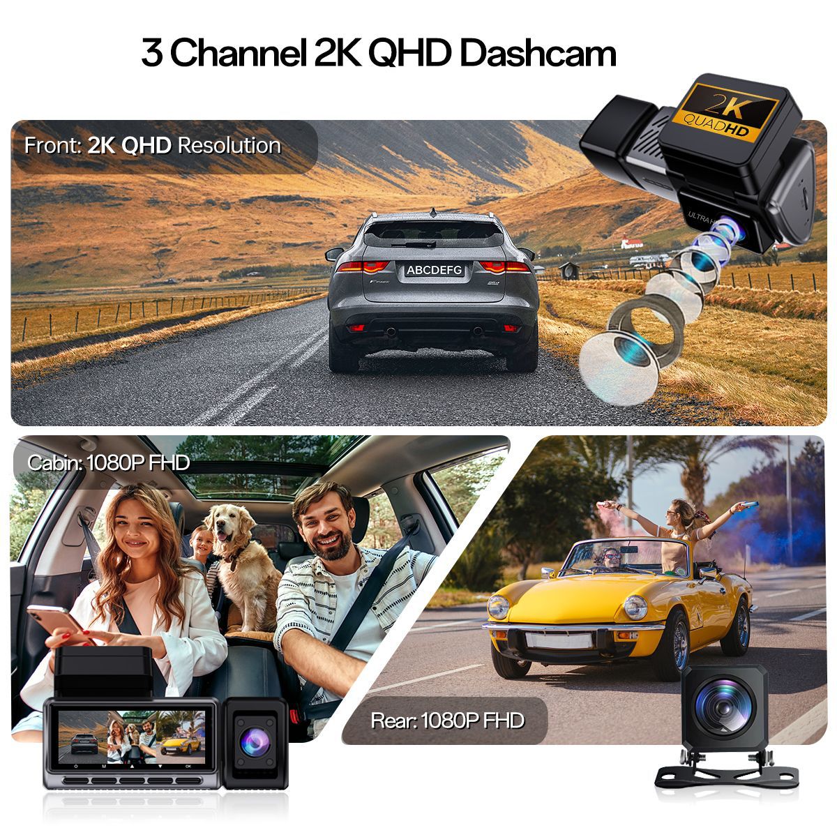 New Cross-border Triple-record - огляд і ціна Panoramic Dash Cam 360