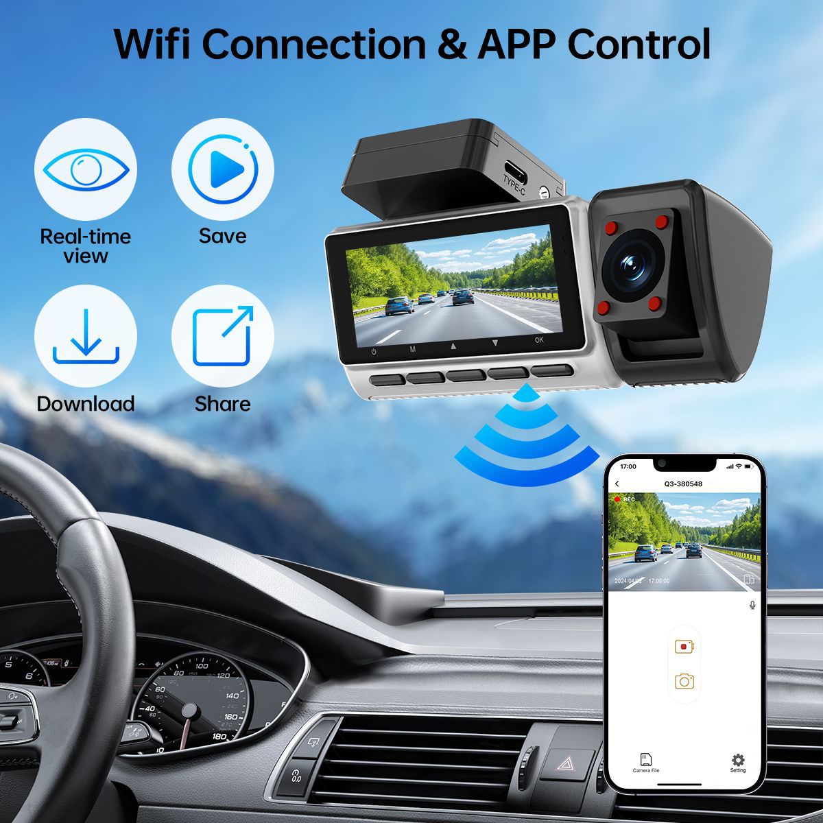New Cross-border Triple-record - огляд і ціна Panoramic Dash Cam 360